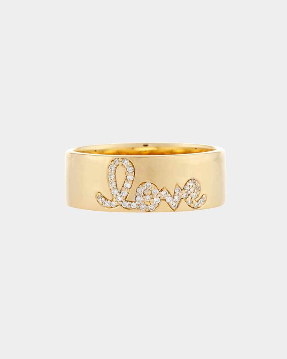 Pave Diamond Love Ring, Size
